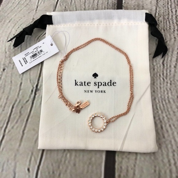 Kate Spade Full Circle Necklace NWT Cubic Zirconia - Picture 1 of 9
